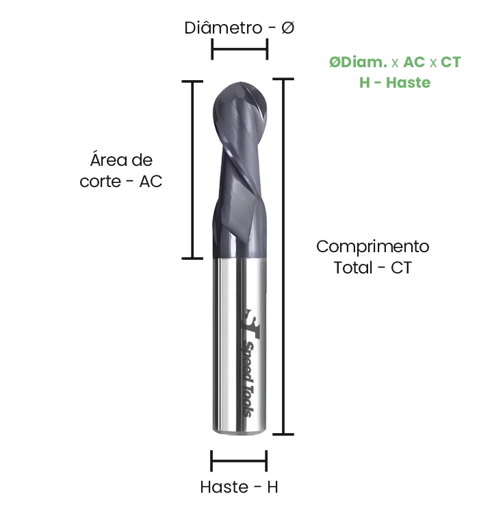 FRESA ESF MD 2C Ø1,5x4,5x50 – H4 COBERTURA TIALN 45HRC - Imagem 2
