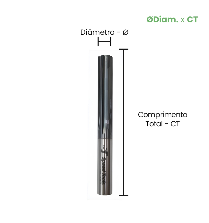 ALARGADOR MÁQUINA MD 3x75 - COBERTURA TIALN 45 HRC - Imagem 2