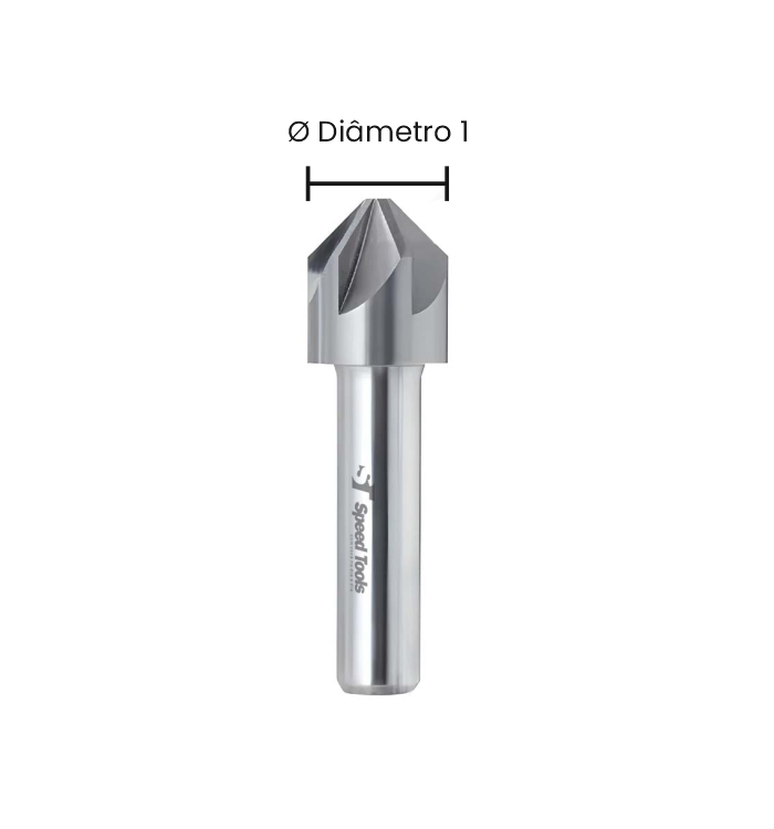 ESCAREADOR HSS 90° DIN 335 A - Ø12.50 mm - Imagem 2