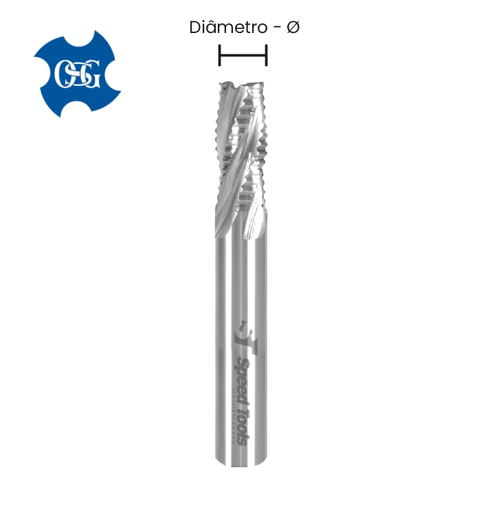 FRESA DESBASTE HSS DIN 844 4C - Ø10,0 mm - Imagem 2