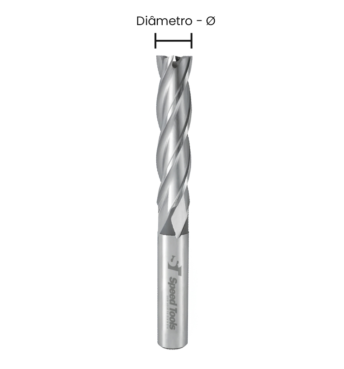FRESA HSS DIN 844 4C - Ø12 mm LONGA - Imagem 2