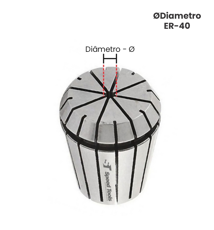 PINÇA ER-40 Ø9-8 MM PRECISÃO 0,008 - Imagem 2