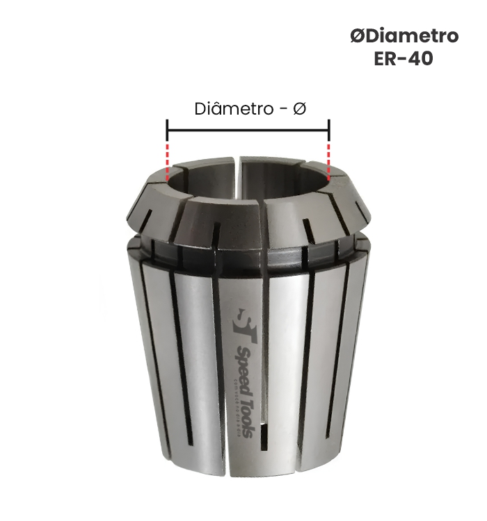 PINÇA ER-40 Ø23-22 MM PRECISÃO 0,008 - Imagem 2