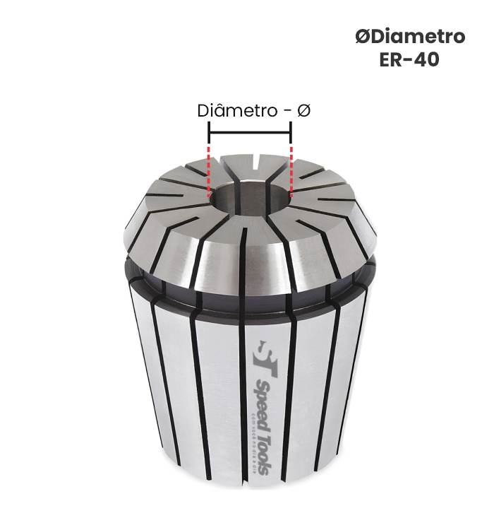PINÇA ER-40 Ø17-16 MM PRECISÃO 0,008 - Imagem 2
