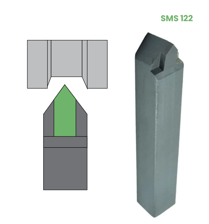 FERRAMENTA SOLDADA SMS 122 - ■25x25 mm